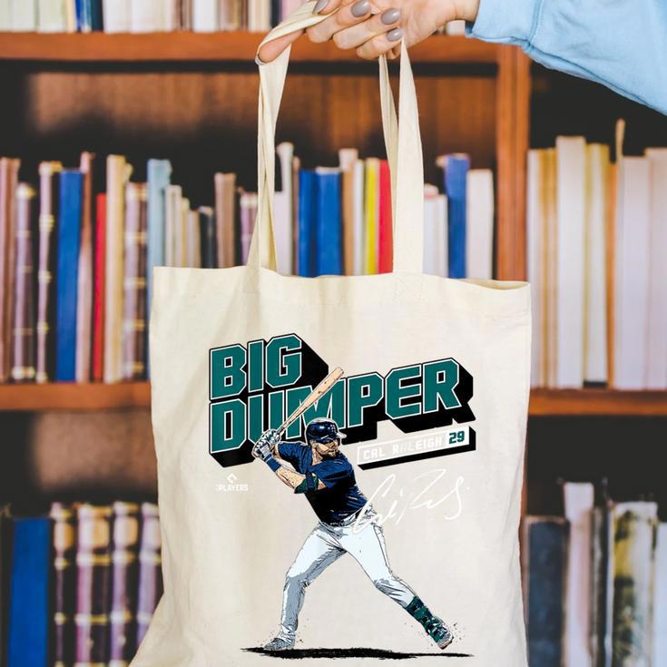 Cal Raleigh Seattle MLB Baseball Players MLBCRA205M Canvas Tote Bag