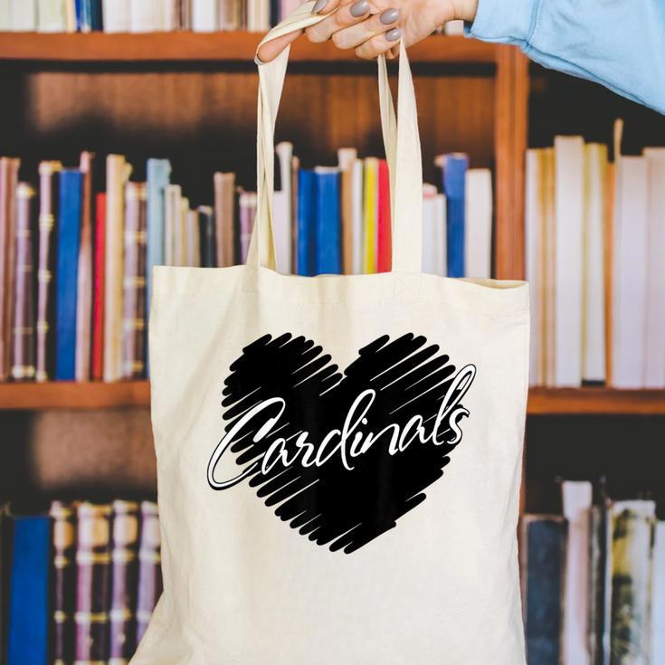 Cardinals Heart Back To School Spirit Canvas Tote Bag Cardinals Heart Back To School Spirit Canvas Tote Bag