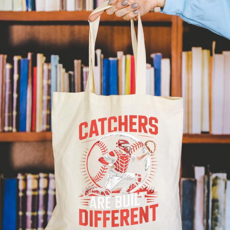 Catchers Are Built Different Baseball Catcher Canvas Tote Bag
