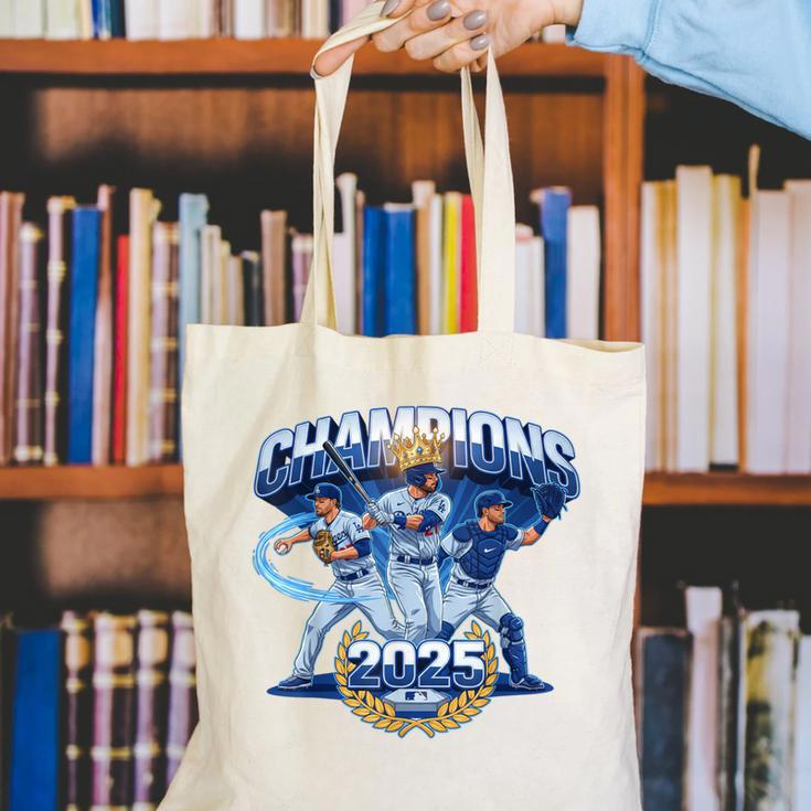 Champions 2025 Baseball Retro Athletic Celebration Theme Canvas Tote Bag Champions 2025 Baseball Retro Athletic Celebration Theme Canvas Tote Bag