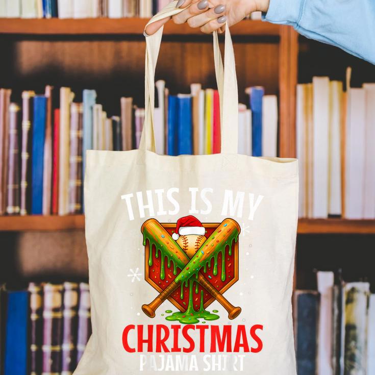 My Christmas Baseball Pajama Helmet Santa Xmas Men Boys Canvas Tote Bag My Christmas Baseball Pajama Helmet Santa Xmas Men Boys Canvas Tote Bag
