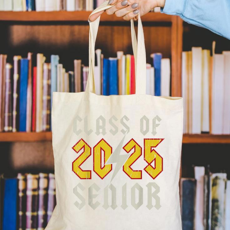 Class Of 2025 Senior Rock N Roll Back To School Music Lover Canvas Tote Bag