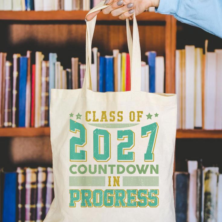 Class Of 2027 Countdown In Progress Fun Back To School Retro Canvas Tote Bag Class Of 2027 Countdown In Progress Fun Back To School Retro Canvas Tote Bag