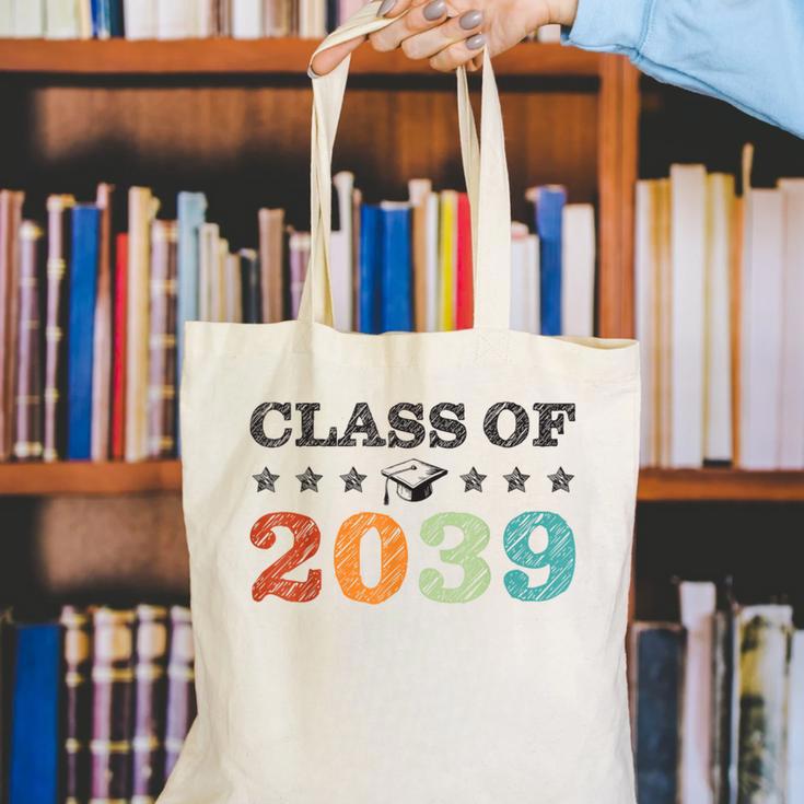 Class Of 2039 Grow With Me Back To School Graduation Canvas Tote Bag