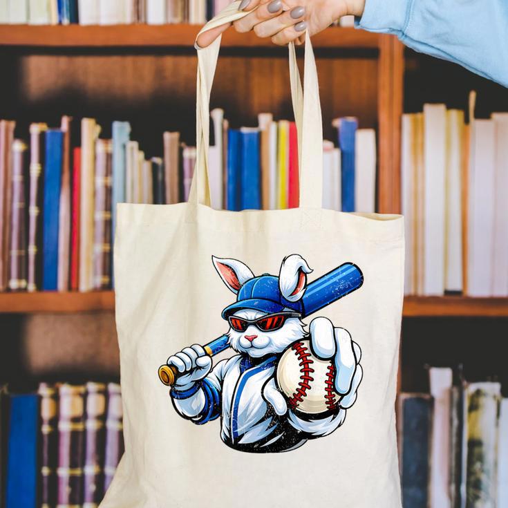 Cool Rabbit Baseball Easter Men Boy Toddler Kid Canvas Tote Bag