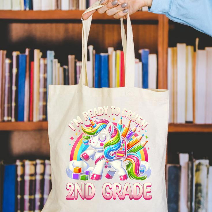 Crush 2nd Grade Girls Back To School Unicorn First Day Cute Canvas Tote Bag