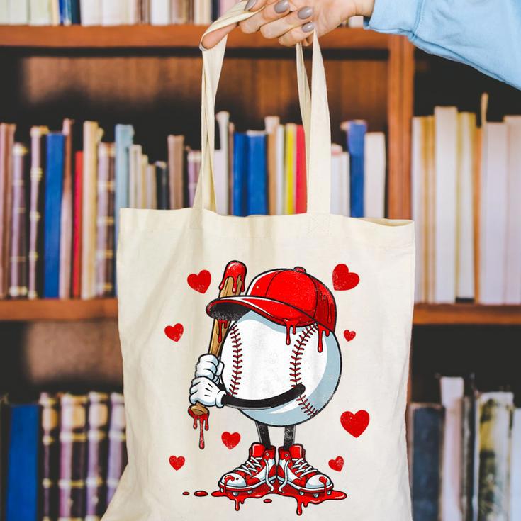Cute Dripping Baseball Lover Valentines Day Boys Kids Canvas Tote Bag Cute Dripping Baseball Lover Valentines Day Boys Kids Canvas Tote Bag
