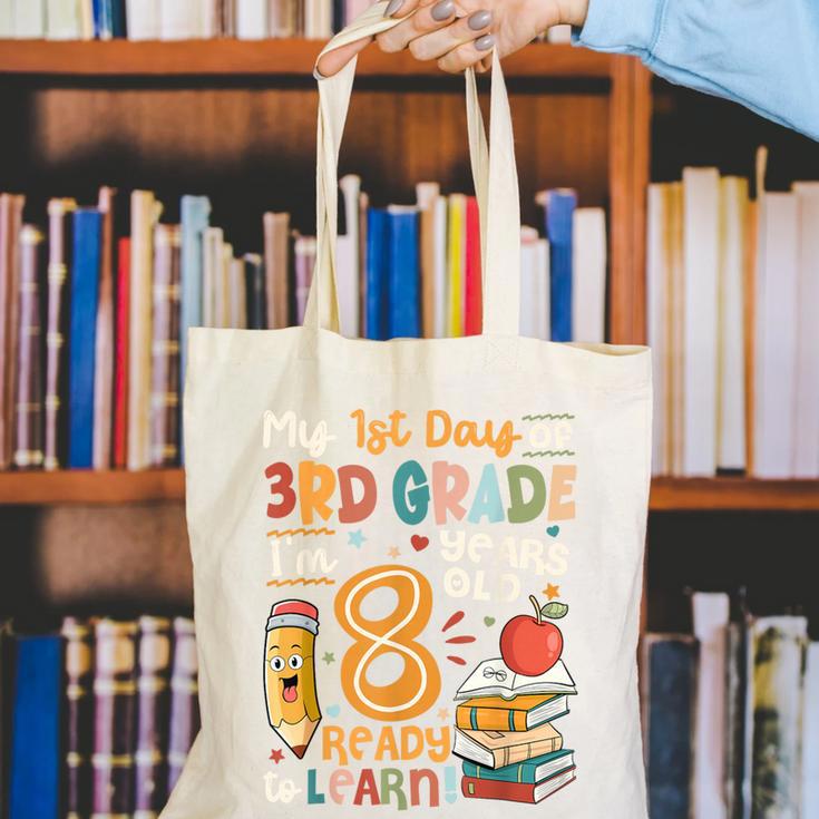 Cute My First Day Of 3rd Grade Back To School Boys Girls Canvas Tote Bag Cute My First Day Of 3rd Grade Back To School Boys Girls Canvas Tote Bag