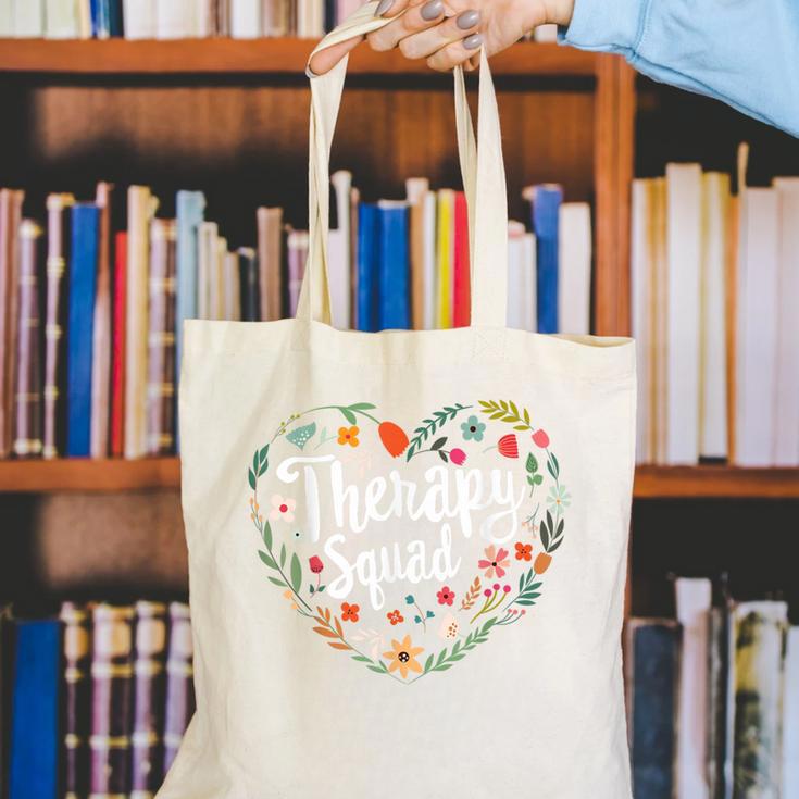 Cute Therapy Squad Physical Therapist Team Back To School Canvas Tote Bag Cute Therapy Squad Physical Therapist Team Back To School Canvas Tote Bag