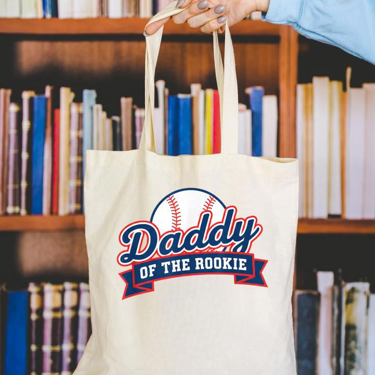 Dad Daddy Of The Rookie Baseball Canvas Tote Bag