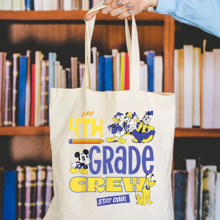 Disney My 4th Grade Crew Stay Cool Back To School Friends Canvas Tote Bag Disney My 4th Grade Crew Stay Cool Back To School Friends Canvas Tote Bag