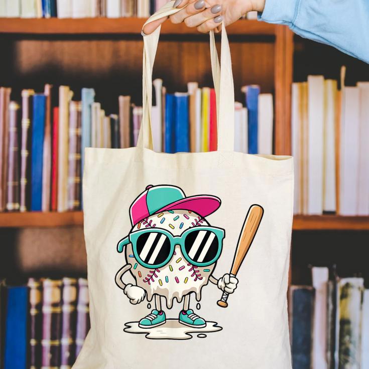 Dripping Baseball Baseball Lover Player Baseballer Canvas Tote Bag
