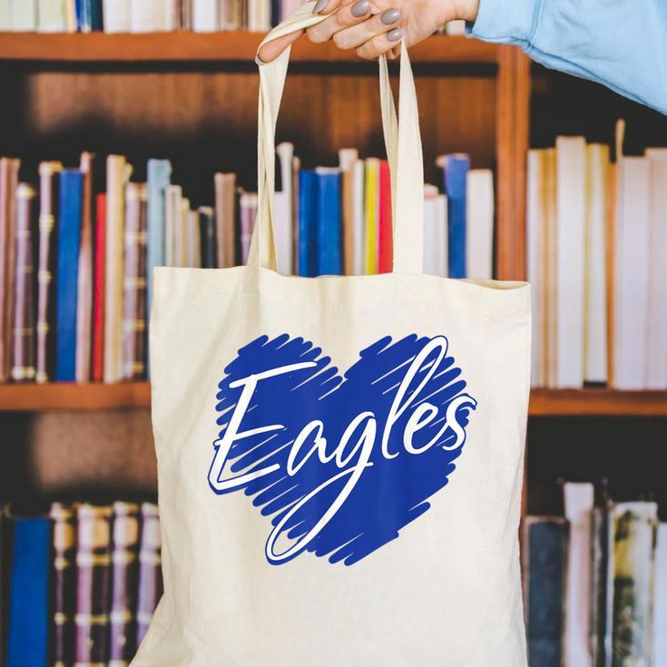 Eagles Heart Back To School Spirit B Canvas Tote Bag Eagles Heart Back To School Spirit B Canvas Tote Bag