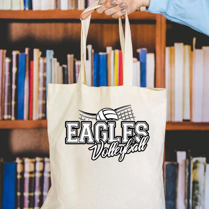 Eagles Volleyball Back To School Spirit Canvas Tote Bag Eagles Volleyball Back To School Spirit Canvas Tote Bag