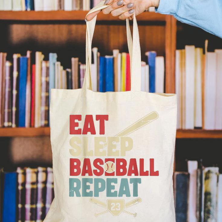 Eat Sleep Baseball Repeat Bat Ball Player Fan Canvas Tote Bag Eat Sleep Baseball Repeat Bat Ball Player Fan Canvas Tote Bag