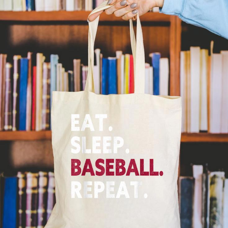 Eat Sleep Baseball Repeat Baseball Player Canvas Tote Bag Eat Sleep Baseball Repeat Baseball Player Canvas Tote Bag