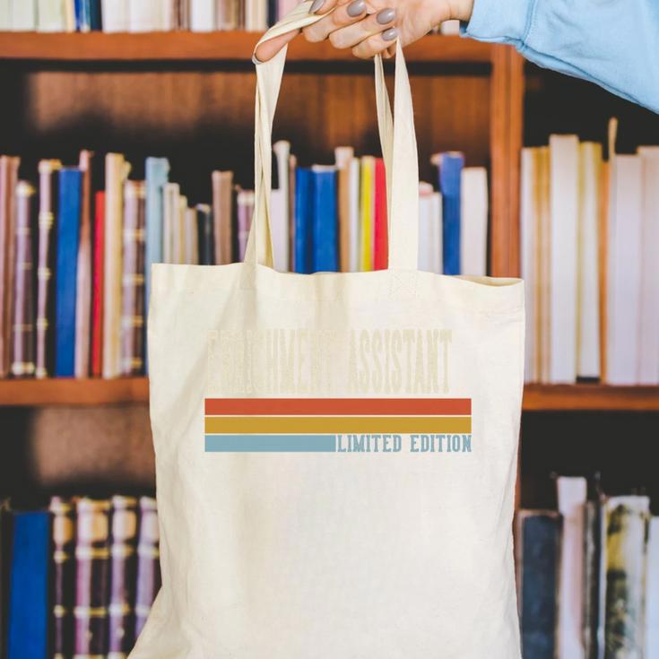 Enrichment Assistant Week Retro Vintage Back To School Day Premium Tri-Blend Canvas Tote Bag