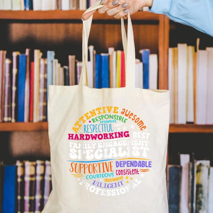 Family Engagement Specialist Appreciation Back To School Canvas Tote Bag Family Engagement Specialist Appreciation Back To School Canvas Tote Bag