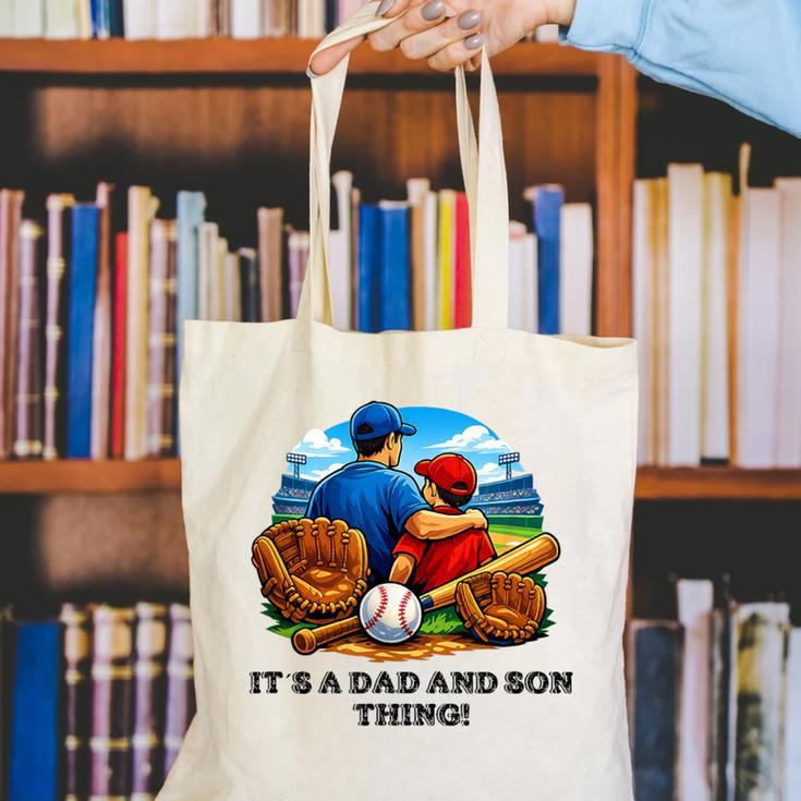 Father Son Baseball Father's Day Canvas Tote Bag Father Son Baseball Father's Day Canvas Tote Bag