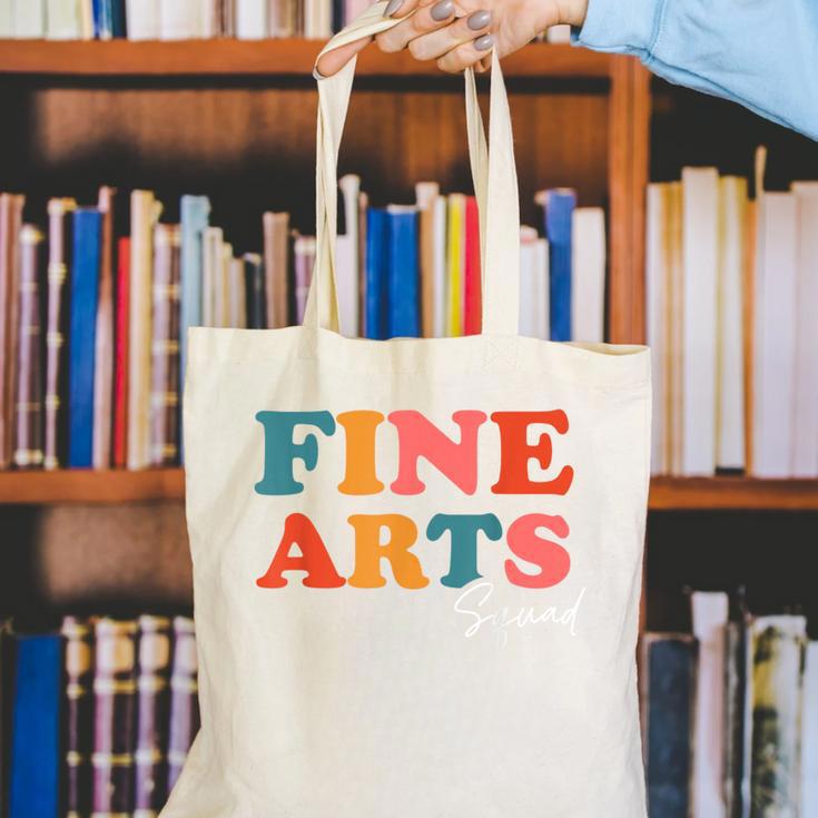 Fine Arts Squad Boho Cute Back To School Fine Arts Canvas Tote Bag Fine Arts Squad Boho Cute Back To School Fine Arts Canvas Tote Bag