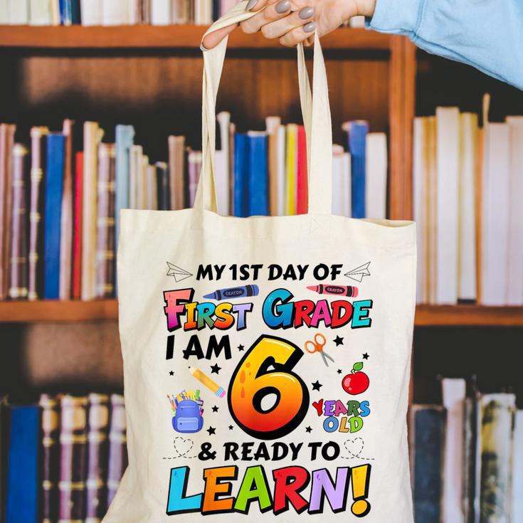 First 1st Grade First Day Of School Back To School Kids Canvas Tote Bag First 1st Grade First Day Of School Back To School Kids Canvas Tote Bag