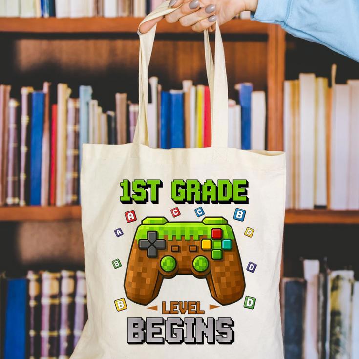 First Day Of 1st Grade Level Begins Back To School Boy Canvas Tote Bag First Day Of 1st Grade Level Begins Back To School Boy Canvas Tote Bag