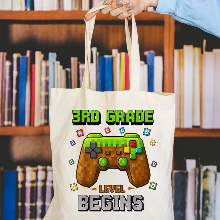 First Day Of 3rd Grade Level Begins Back To School Boy Canvas Tote Bag