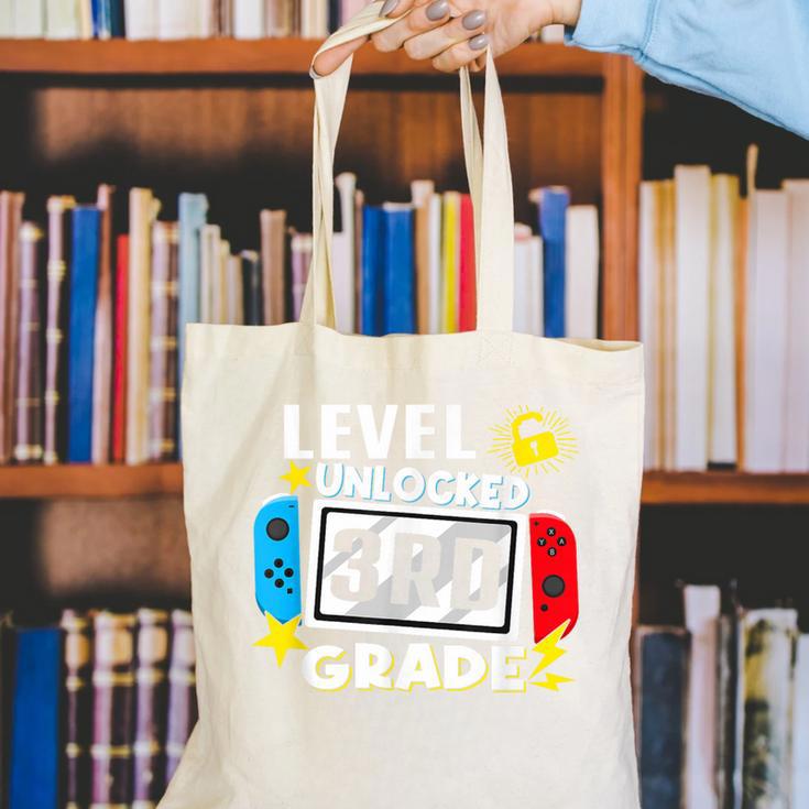 First Day Of 3rd Grade Level Unlocked Game Back To School Canvas Tote Bag