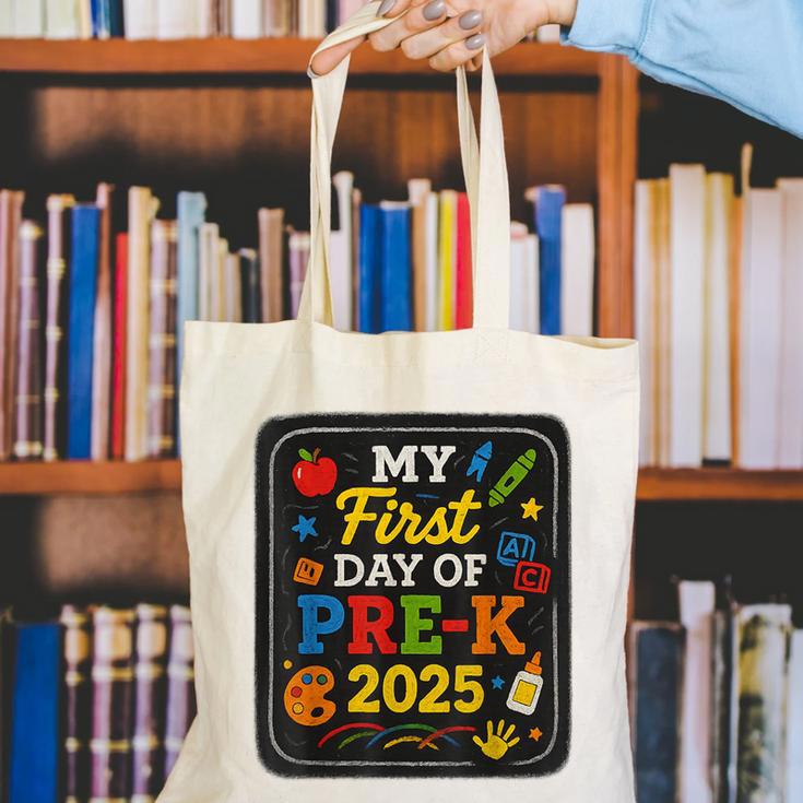 My First Day Of Pre-K 2025 Back To School Kids Canvas Tote Bag