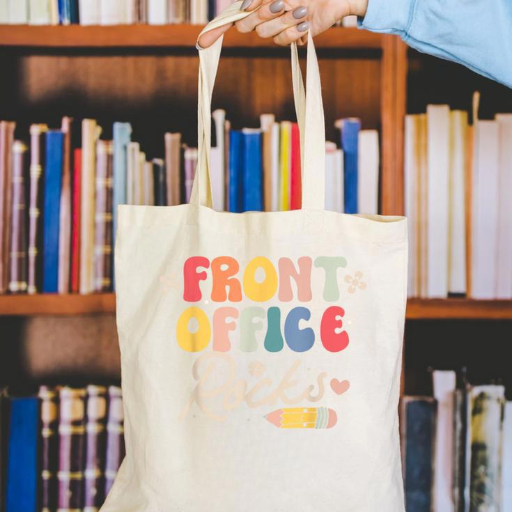 Front Office Rocks Back To School Secretary Admin Staff Tee Canvas Tote Bag Front Office Rocks Back To School Secretary Admin Staff Tee Canvas Tote Bag