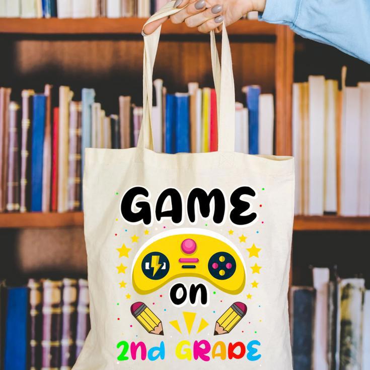 Game On 2nd Grade Cute Video Gamer Back To School 2026 Kids Canvas Tote Bag