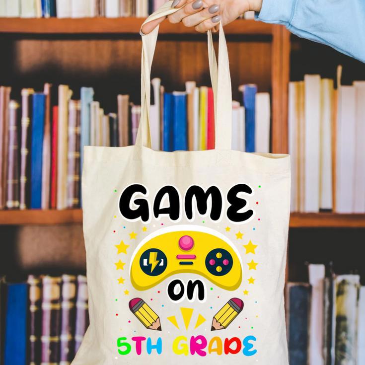 Game On 5th Grade Cute Video Gamer Back To School 20256Kids Canvas Tote Bag Game On 5th Grade Cute Video Gamer Back To School 20256Kids Canvas Tote Bag