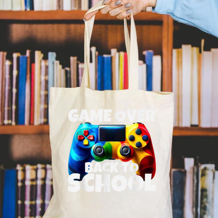 Game Over Back To School Gaming Controller Kids Gamer Canvas Tote Bag