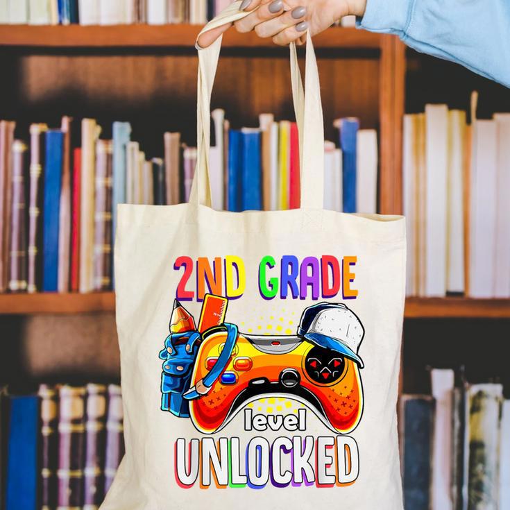 Gamer Back To School Gamepad 2nd Second Grade Level Unlocked Canvas Tote Bag Gamer Back To School Gamepad 2nd Second Grade Level Unlocked Canvas Tote Bag