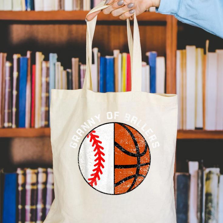 Granny Of Ballers Baseball Basketball Grandma Granny Canvas Tote Bag Granny Of Ballers Baseball Basketball Grandma Granny Canvas Tote Bag