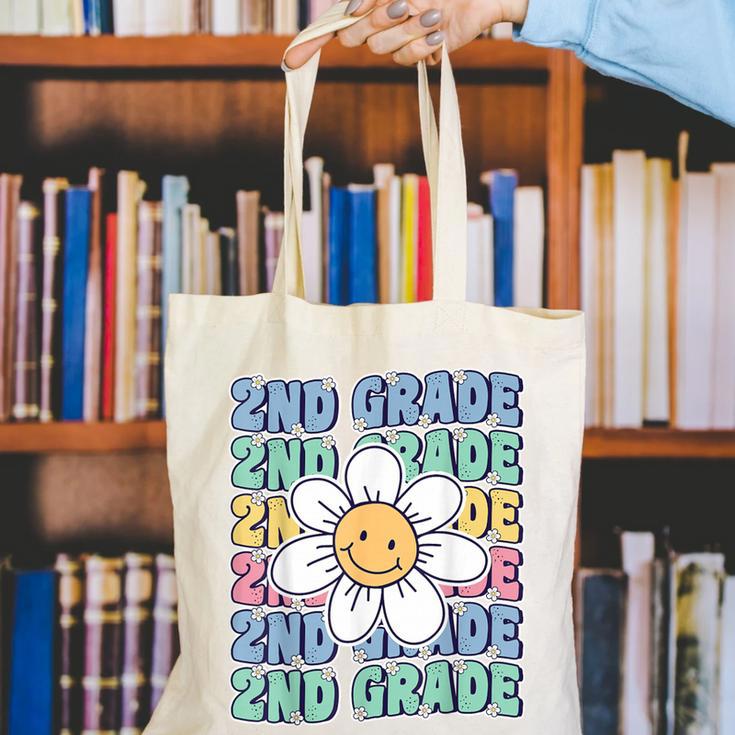 Groovy 2nd Grade Back To School First Day Of Second Grade Canvas Tote Bag Groovy 2nd Grade Back To School First Day Of Second Grade Canvas Tote Bag