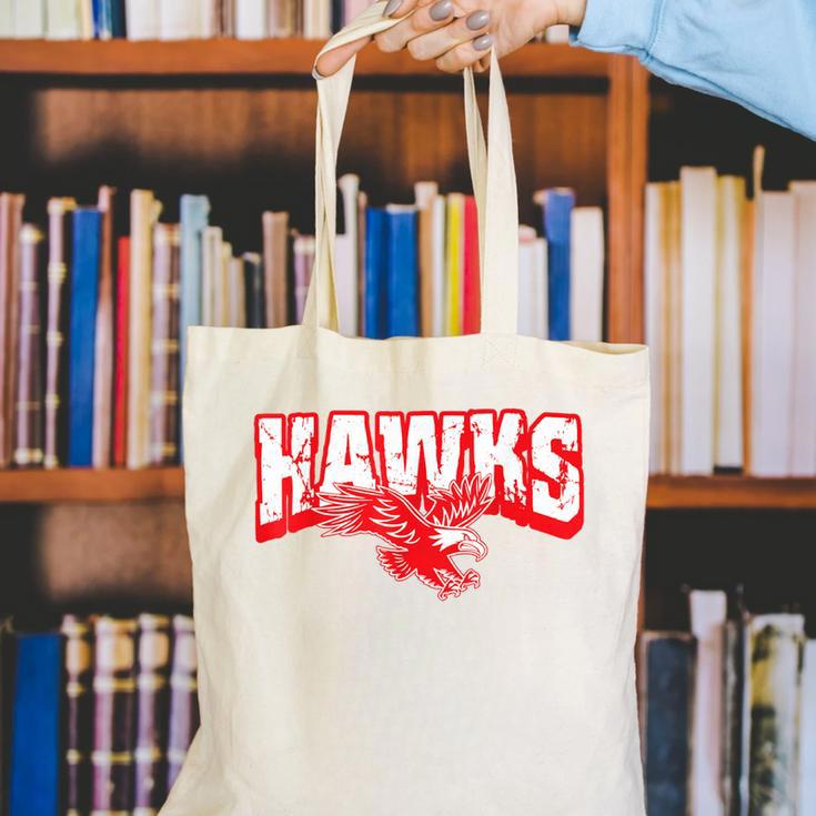 Hawks Back To School Spirit R Canvas Tote Bag Hawks Back To School Spirit R Canvas Tote Bag