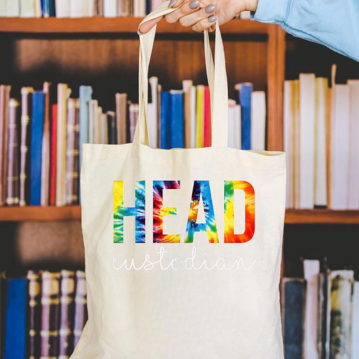 Head Custodian Women Tie Dye Back To School Appreciation Day Canvas Tote Bag Head Custodian Women Tie Dye Back To School Appreciation Day Canvas Tote Bag