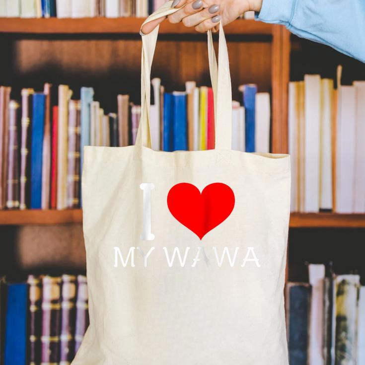 I Heart My Wawa Raglan Baseball Tee Canvas Tote Bag I Heart My Wawa Raglan Baseball Tee Canvas Tote Bag