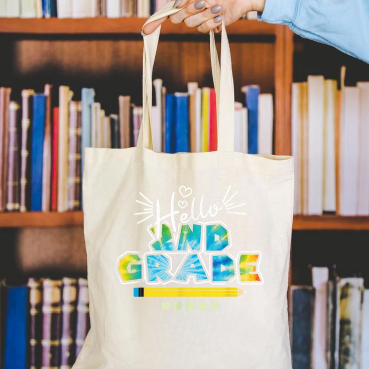 Hello 2nd Grade Back To School First Day Of School Canvas Tote Bag Hello 2nd Grade Back To School First Day Of School Canvas Tote Bag