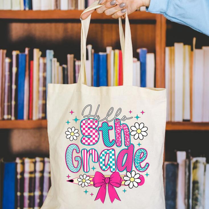 Hello Fifth Grade Team 5th Grade Back To School Boys Girls Canvas Tote Bag Hello Fifth Grade Team 5th Grade Back To School Boys Girls Canvas Tote Bag