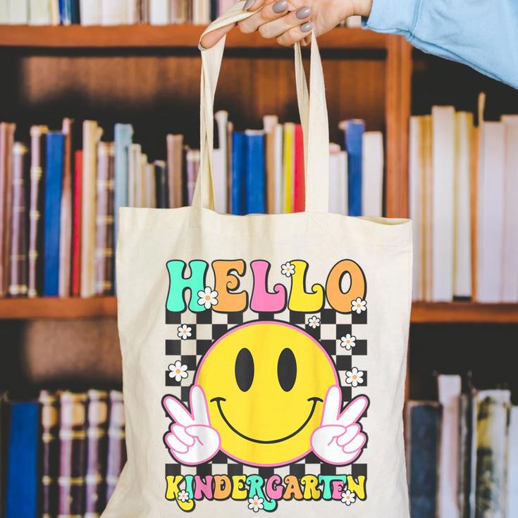 Hello Kindergarten Smile Face Back To School Girl Kid Canvas Tote Bag Hello Kindergarten Smile Face Back To School Girl Kid Canvas Tote Bag