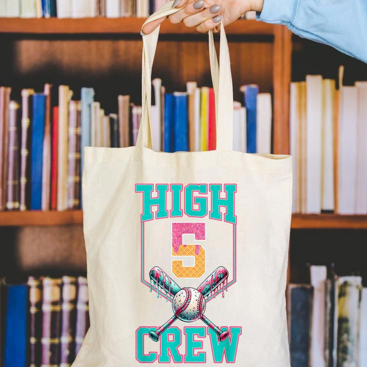 Hi 5 Birthday Party Decorations For Boy Baseball Drip 5th Canvas Tote Bag Hi 5 Birthday Party Decorations For Boy Baseball Drip 5th Canvas Tote Bag