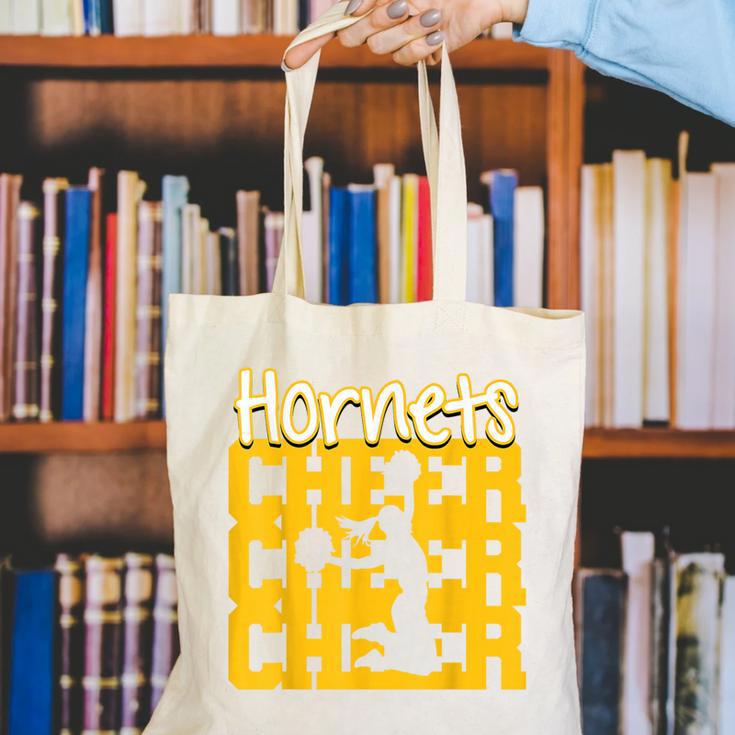 Hornets Cheer Back To School Cheerleading Spirit GY Canvas Tote Bag Hornets Cheer Back To School Cheerleading Spirit GY Canvas Tote Bag