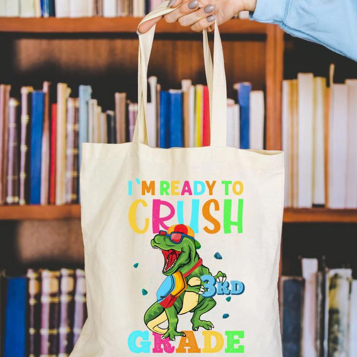 I'm Ready To Crush 3rd Grade Dinosaur Back To School Canvas Tote Bag I'm Ready To Crush 3rd Grade Dinosaur Back To School Canvas Tote Bag