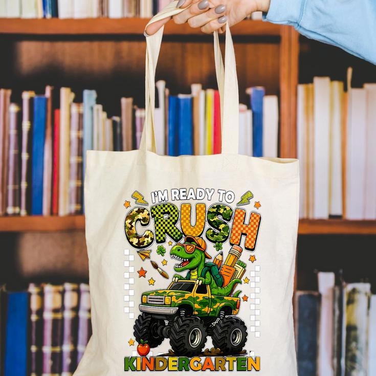 I'm Ready To Crush Kindergarten Back To School Monster Truck Canvas Tote Bag I'm Ready To Crush Kindergarten Back To School Monster Truck Canvas Tote Bag