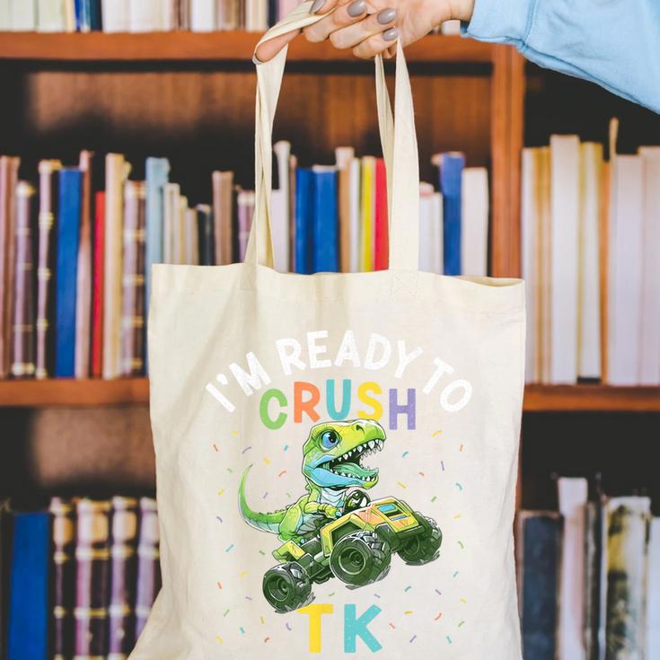 I'm Ready To Crush TK Dinosaur Back To School TK Kid Canvas Tote Bag