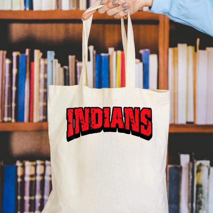 Indians Back To School Spirit R Canvas Tote Bag