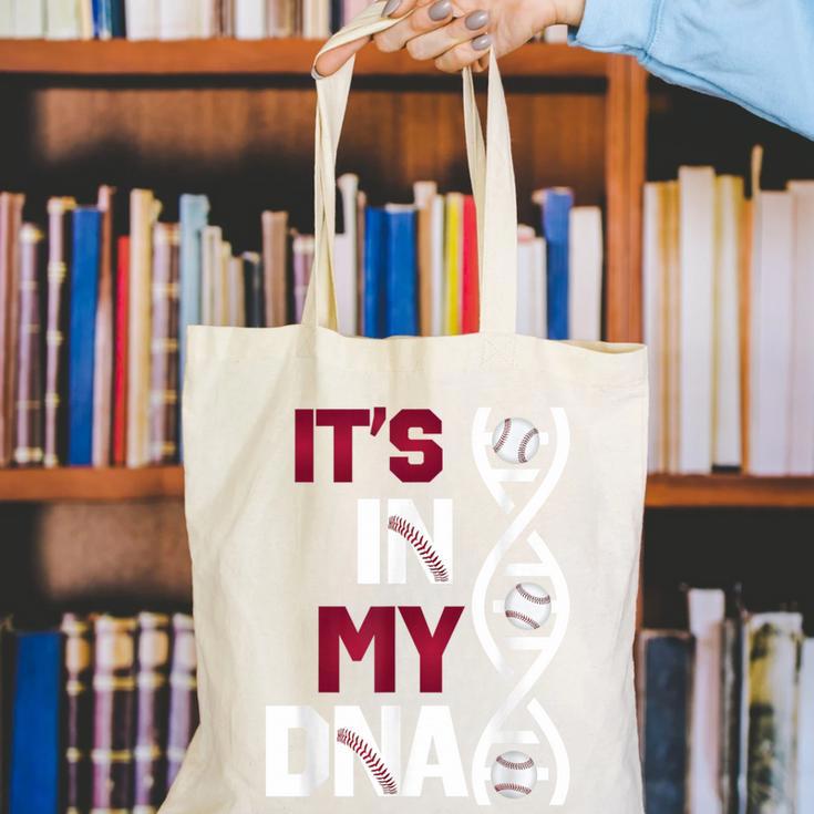 ITS In My DNA Baseball Sport Player Saying Canvas Tote Bag ITS In My DNA Baseball Sport Player Saying Canvas Tote Bag