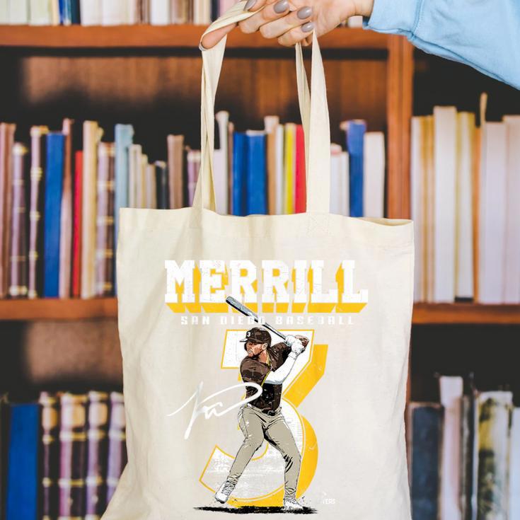 Jackson Merrill San Diego MLB Baseball Player MLBJME201M Canvas Tote Bag